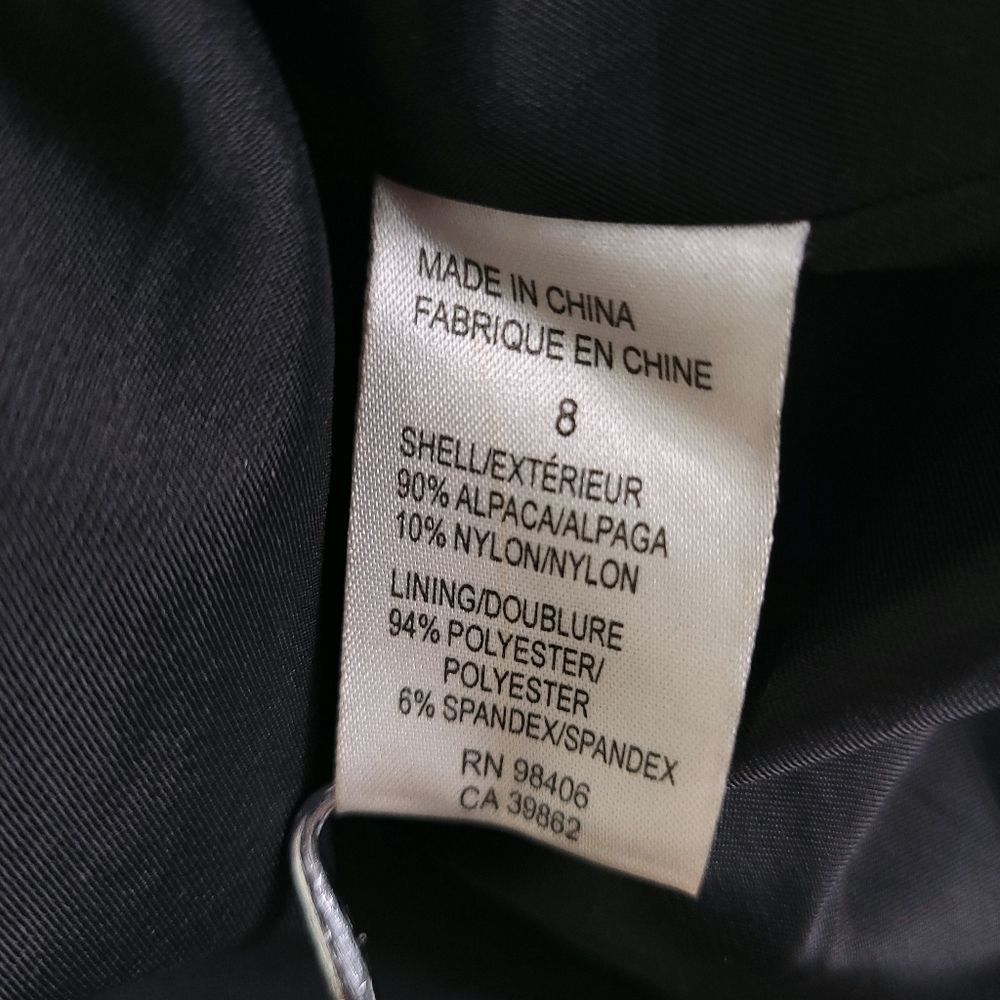 Theory Alpaca Tweed Flounce Hem Midi Skirt Black Gray sz 8 - Picture 6 of 6